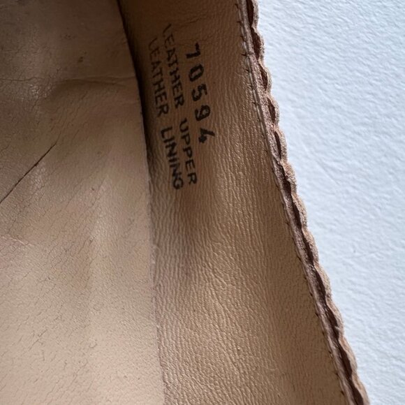 Size 12 J Crew Tan Suede Pointy Toe Flats - Picture 6 of 10